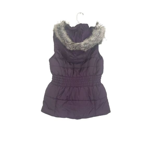 New‎ York & Company Outdoor Vest with Removable Faux Fur Hood - Picture 2 of 7